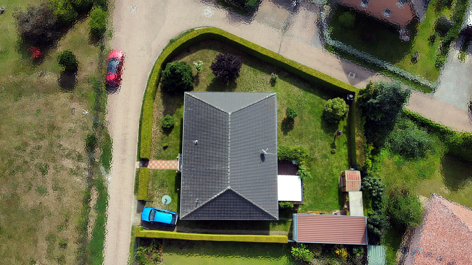 Luftbild von oben