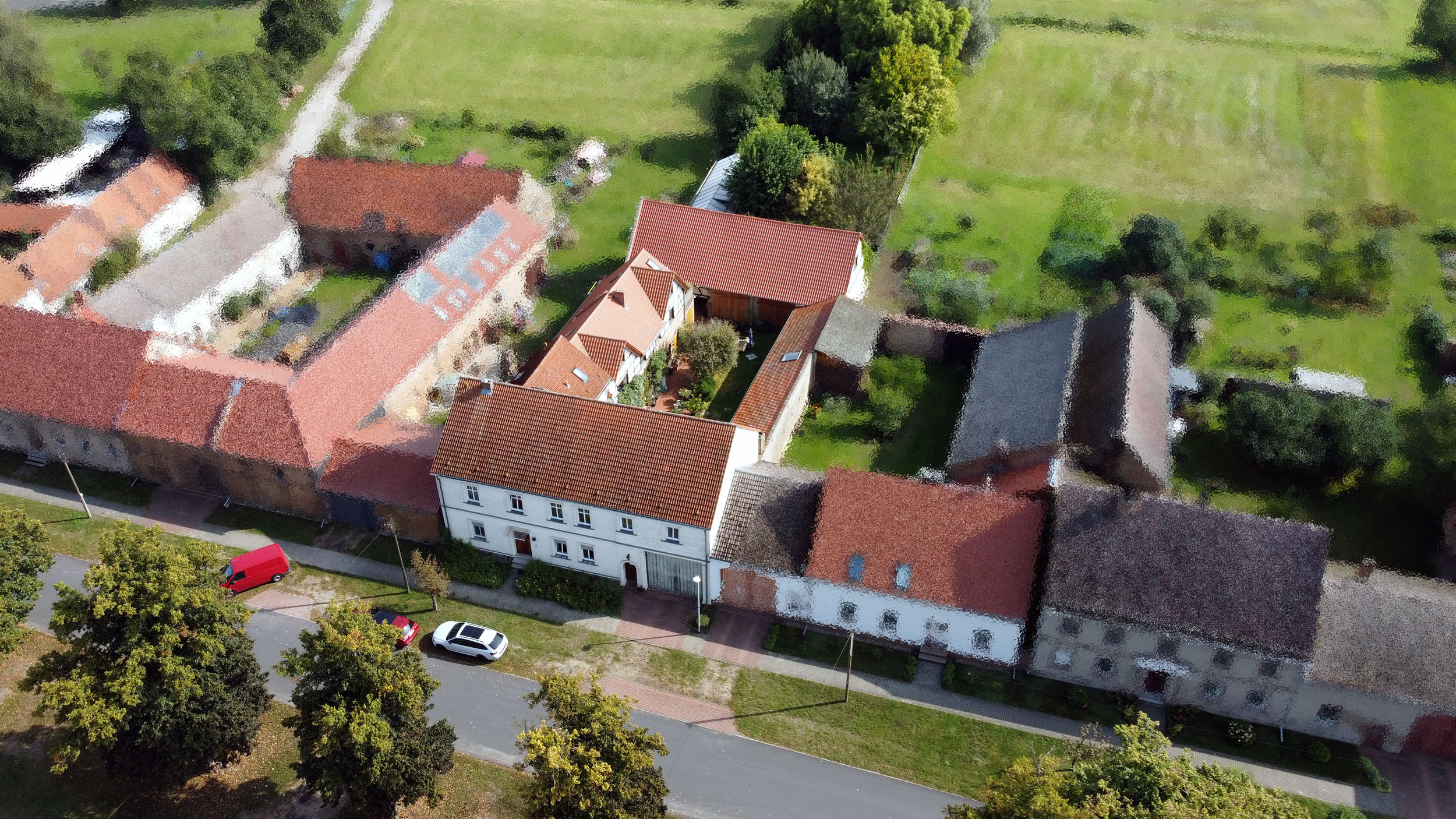 Vierseitenhof Luftbild