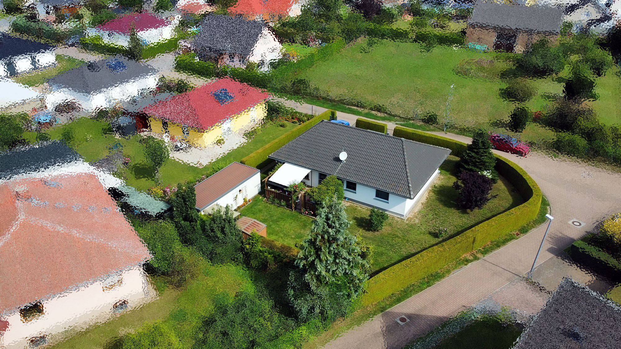 Luftbild Haus hinten