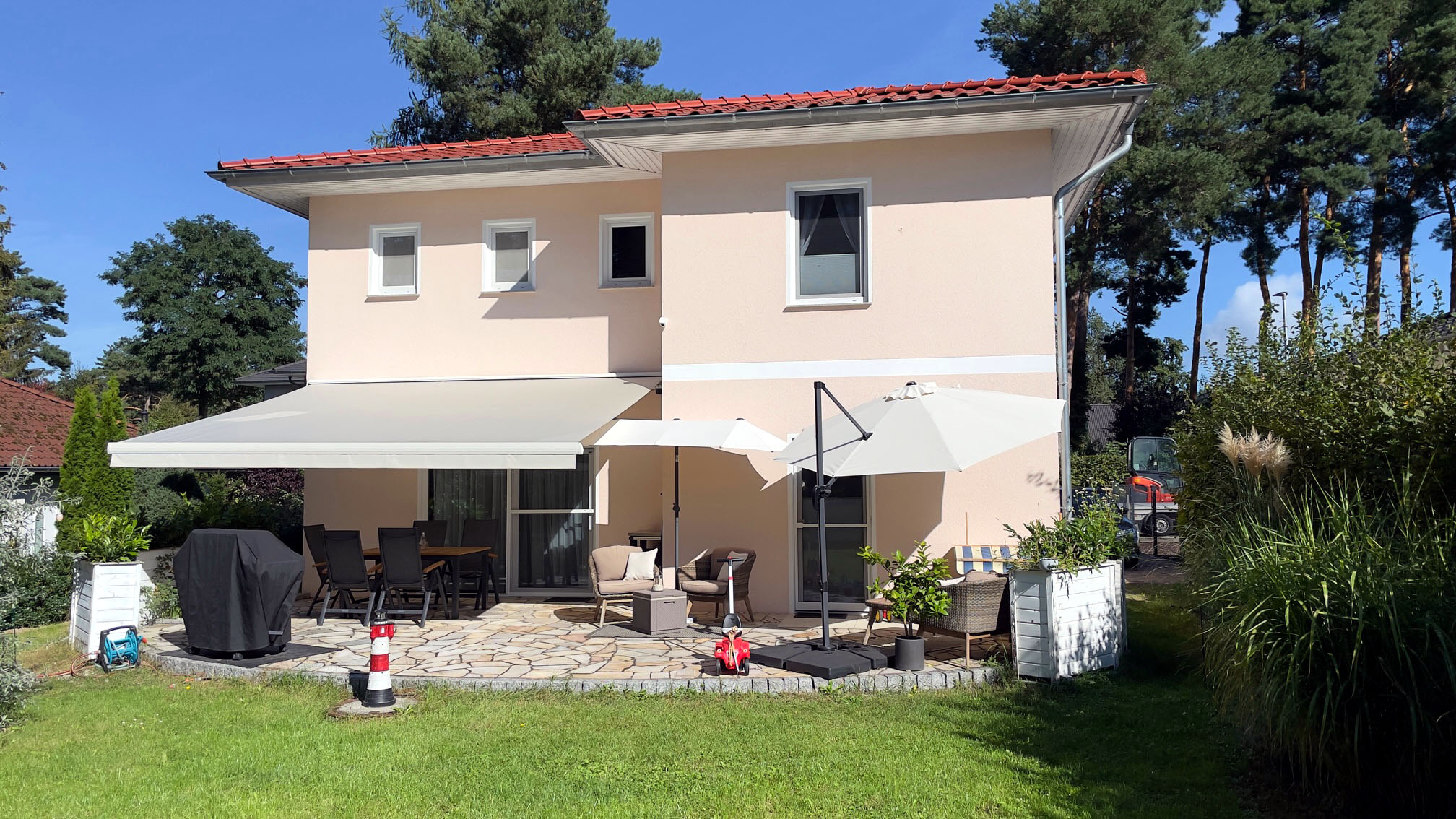Haus von hinten